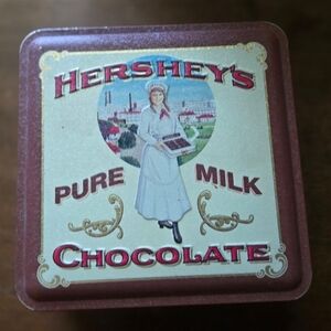 Vintage 1992 Hershey's Chocolate Girl Collectible Tin
